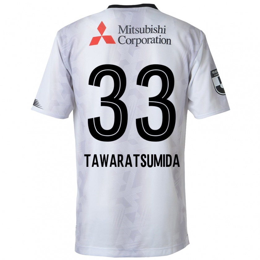 Kandiny Herren Kota Tawaratsumida #33 Weiß Schwarz Auswärtstrikot Trikot 2024/25 T-Shirt Österreich