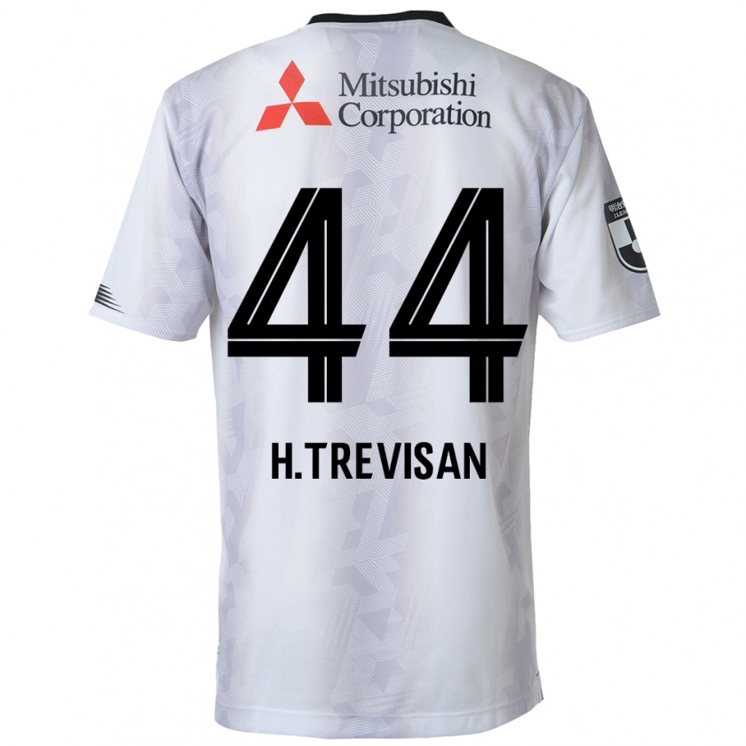 Kandiny Hombre Camiseta Henrique Trevisan #44 Blanco Negro 2ª Equipación 2024/25 La Camisa México