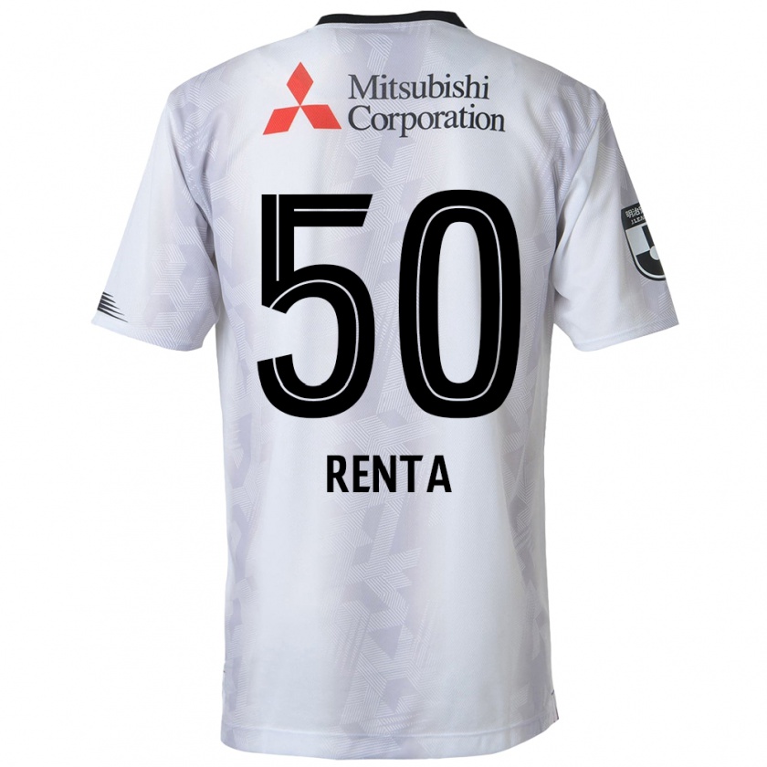 Kandiny Hombre Camiseta Renta Higashi #50 Blanco Negro 2ª Equipación 2024/25 La Camisa