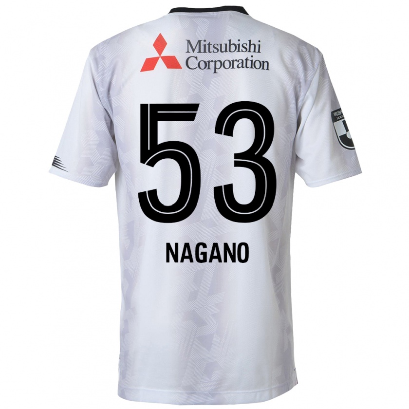 Kandiny Hombre Camiseta Shuto Nagano #53 Blanco Negro 2ª Equipación 2024/25 La Camisa México