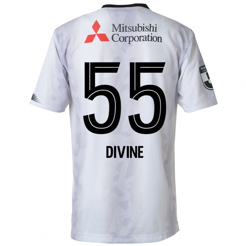 Kandiny Heren Divine Chinedu Otani #55 Wit Zwart Uitshirt Uittenue 2024/25 T-Shirt België