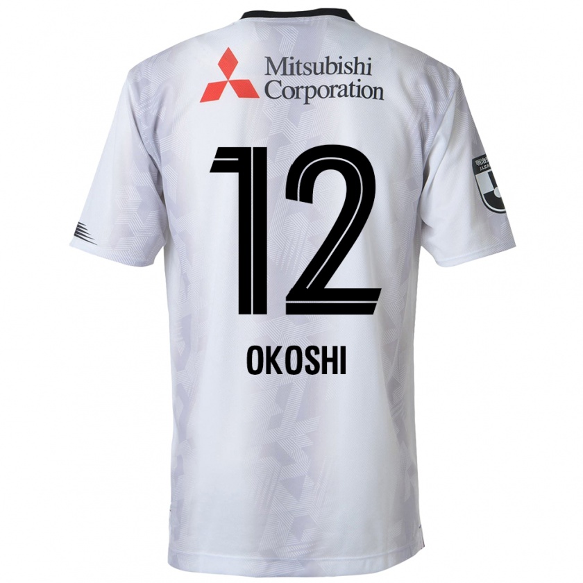 Kandiny Hombre Camiseta Yutaha Okoshi #12 Blanco Negro 2ª Equipación 2024/25 La Camisa