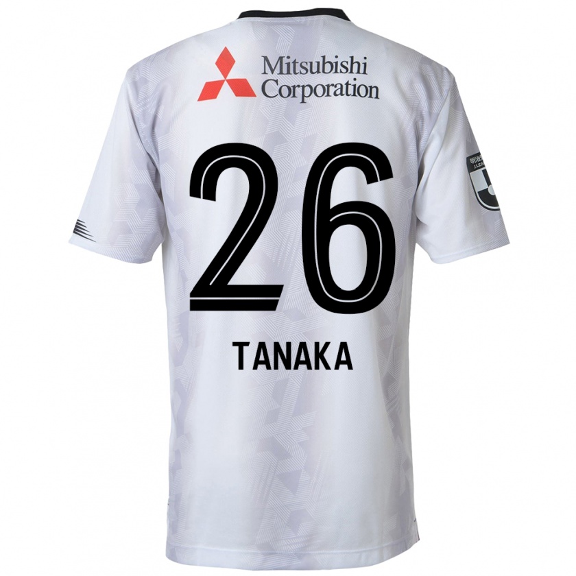 Kandiny Uomo Maglia Haruto Tanaka #26 Bianco Nero Kit Gara Away 2024/25 Maglietta