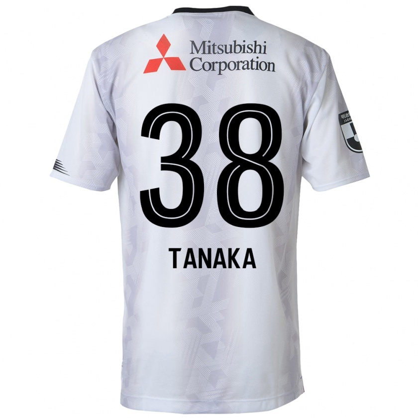 Kandiny Hombre Camiseta Kio Tanaka #38 Blanco Negro 2ª Equipación 2024/25 La Camisa México