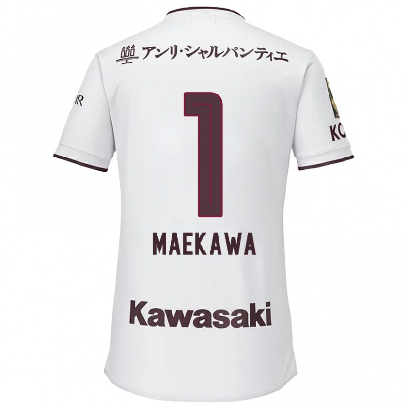 Kandiny Uomo Maglia Daiya Maekawa #1 Bianco Rosso Kit Gara Away 2024/25 Maglietta