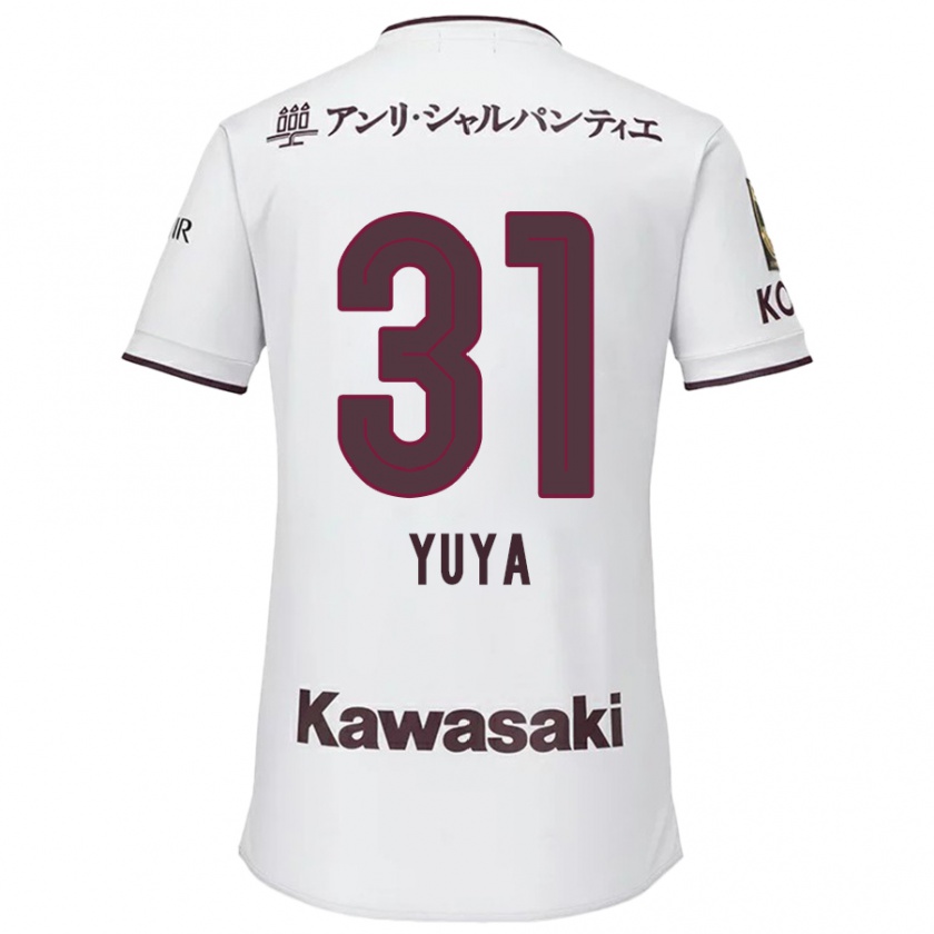 Kandiny Heren Yuya Nakasaka #31 Wit Rood Uitshirt Uittenue 2024/25 T-Shirt