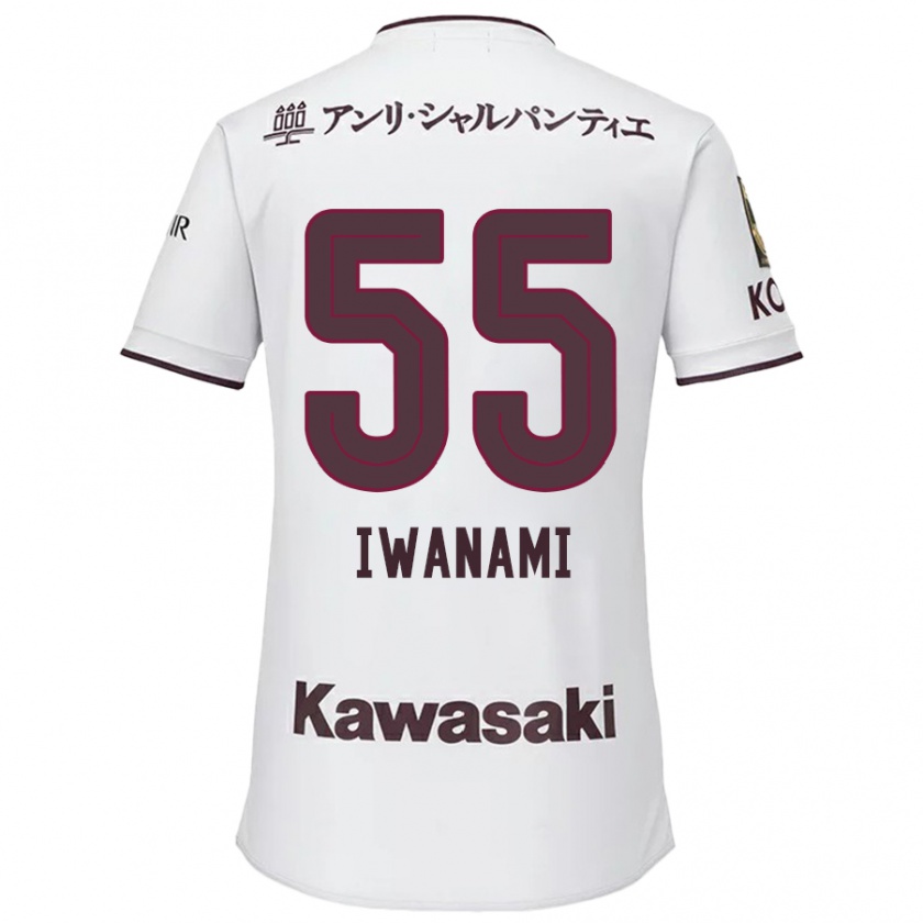 Kandiny Uomo Maglia Takuya Iwanami #55 Bianco Rosso Kit Gara Away 2024/25 Maglietta