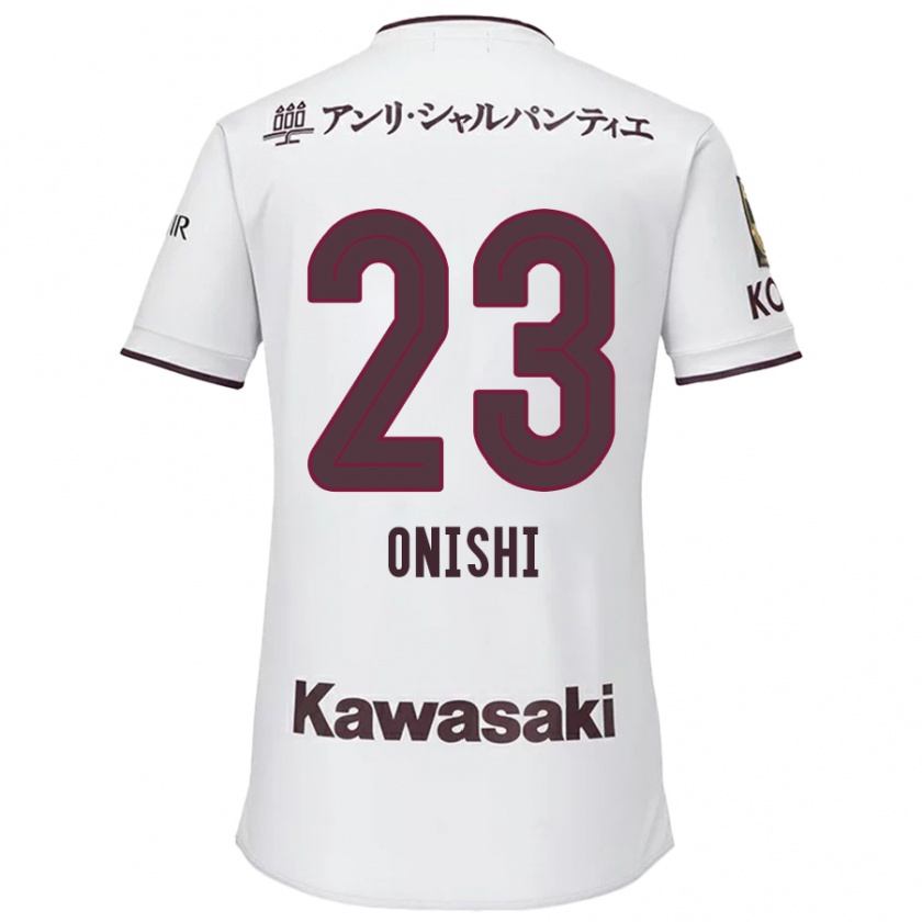 KandinyメンズSota Onishi#23赤、白アウェイシャツ2024/25ジャージーユニフォーム