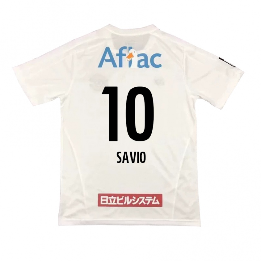 Kandiny Heren Matheus Savio #10 Wit Zwart Uitshirt Uittenue 2024/25 T-Shirt