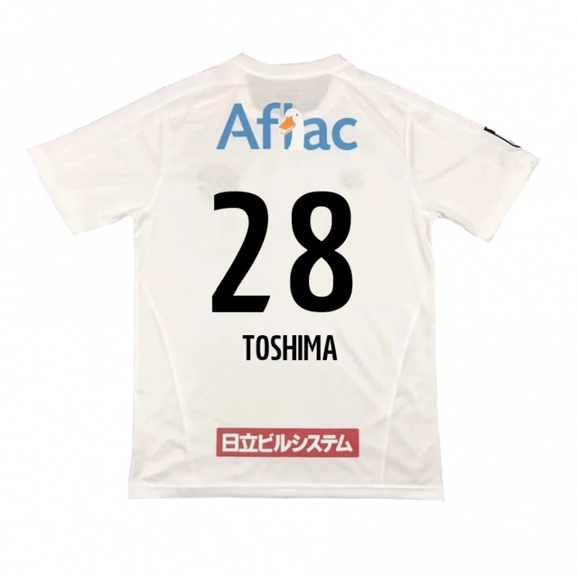 Kandiny Uomo Maglia Sachiro Toshima #28 Bianco Nero Kit Gara Away 2024/25 Maglietta