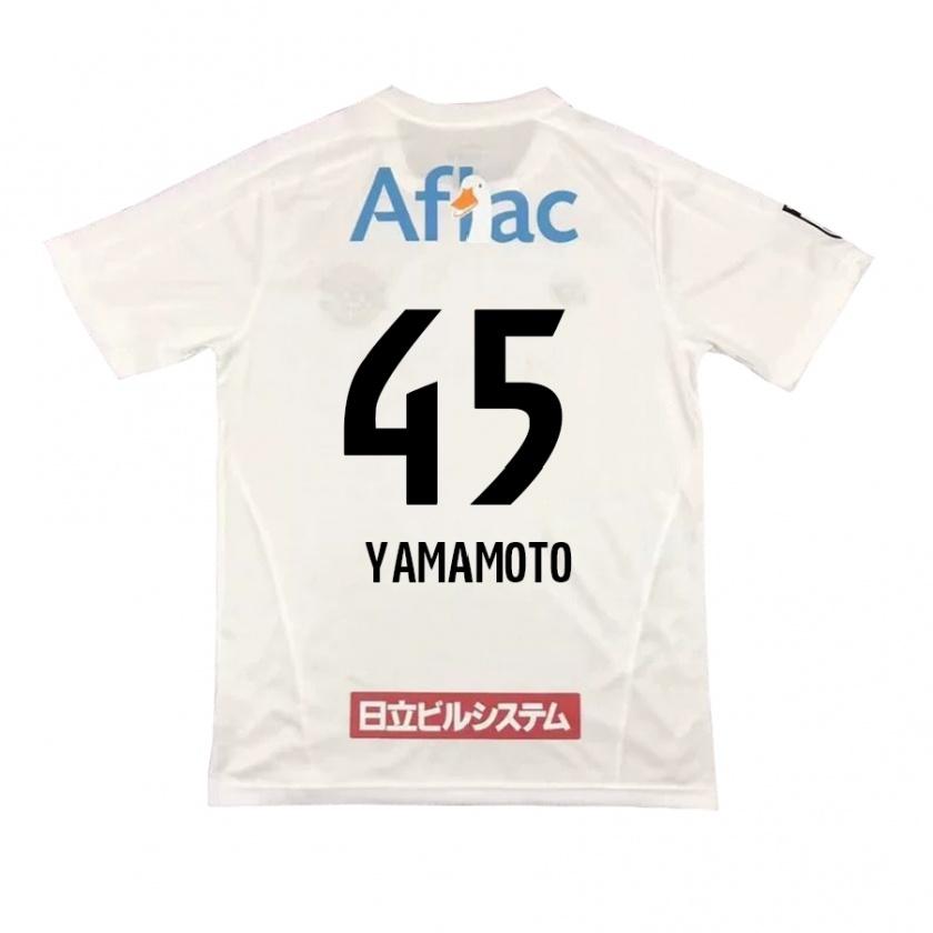 Kandiny Hombre Camiseta Ota Yamamoto #45 Blanco Negro 2ª Equipación 2024/25 La Camisa