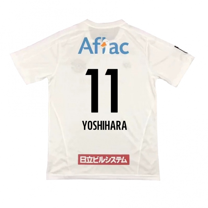 Kandiny Hombre Camiseta Futo Yoshihara #11 Blanco Negro 2ª Equipación 2024/25 La Camisa