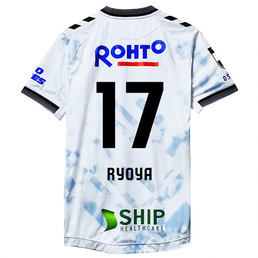 Kandiny Hombre Camiseta Ryoya Yamashita #17 Blanco Negro 2ª Equipación 2024/25 La Camisa