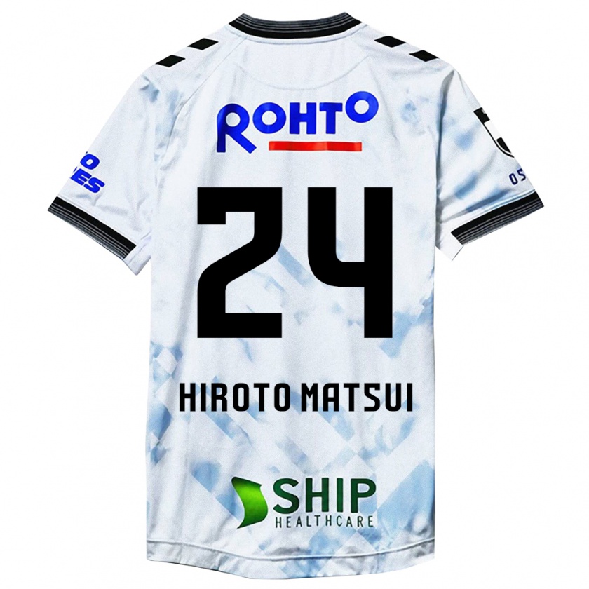 Kandiny Uomo Maglia Elijah Hiroto Matsui #24 Bianco Nero Kit Gara Away 2024/25 Maglietta