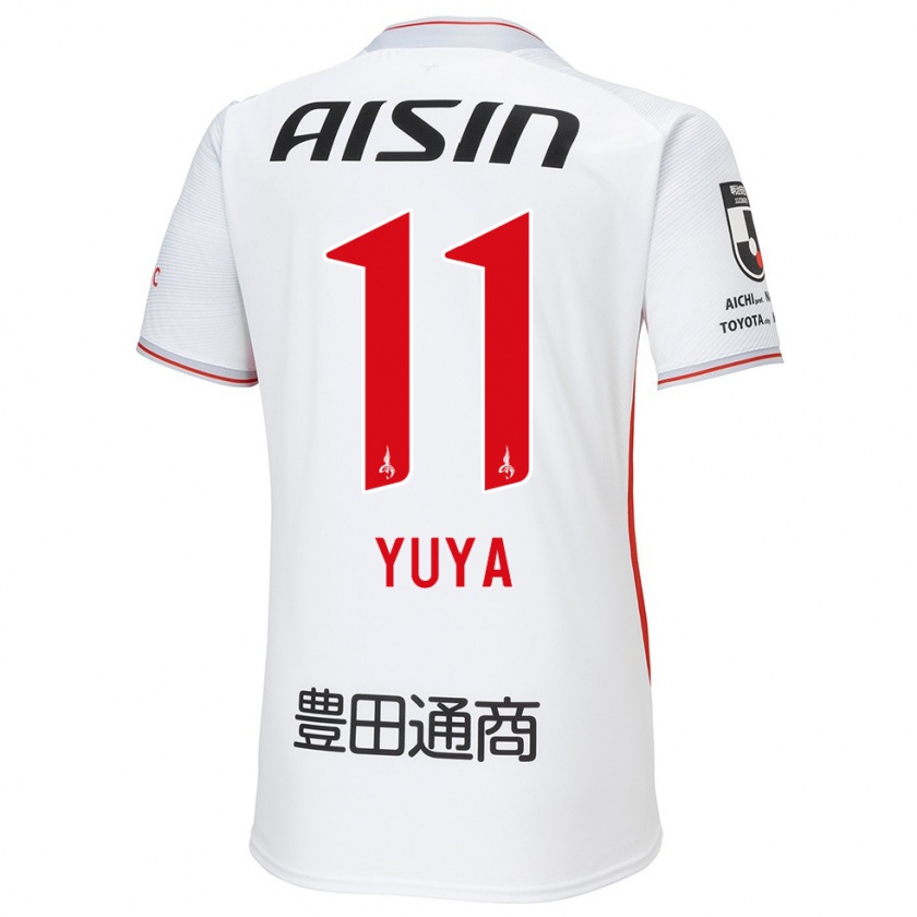 Kandiny Uomo Maglia Yuya Yamagishi #11 Bianco Giallo Rosso Kit Gara Away 2024/25 Maglietta