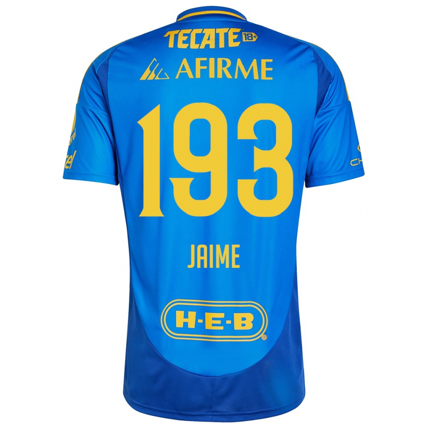 Kandiny Uomo Maglia Kenneth Jaime #193 Blu Giallo Kit Gara Away 2024/25 Maglietta