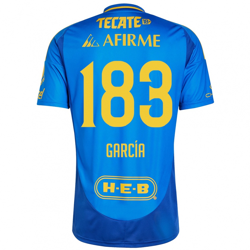 Kandiny Herren Zahir García #183 Blau Gelb Auswärtstrikot Trikot 2024/25 T-Shirt Österreich