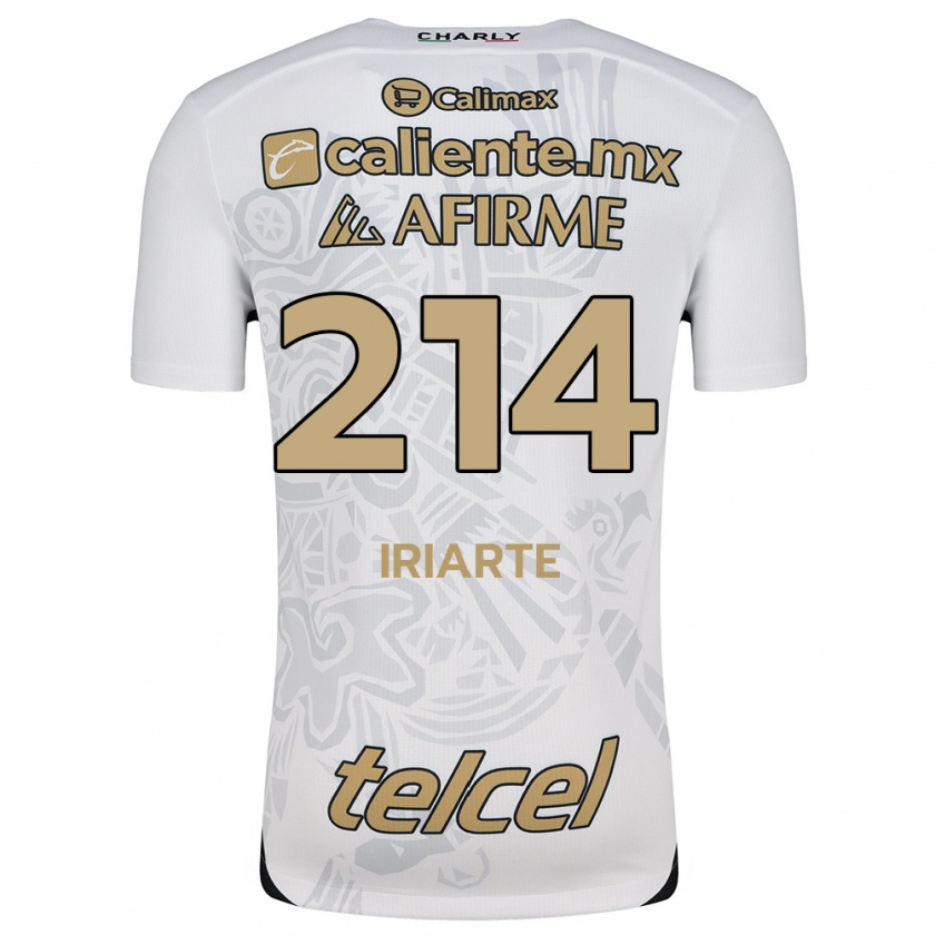 Kandiny Hombre Camiseta Oliver Iriarte #214 Blanco Negro 2ª Equipación 2024/25 La Camisa