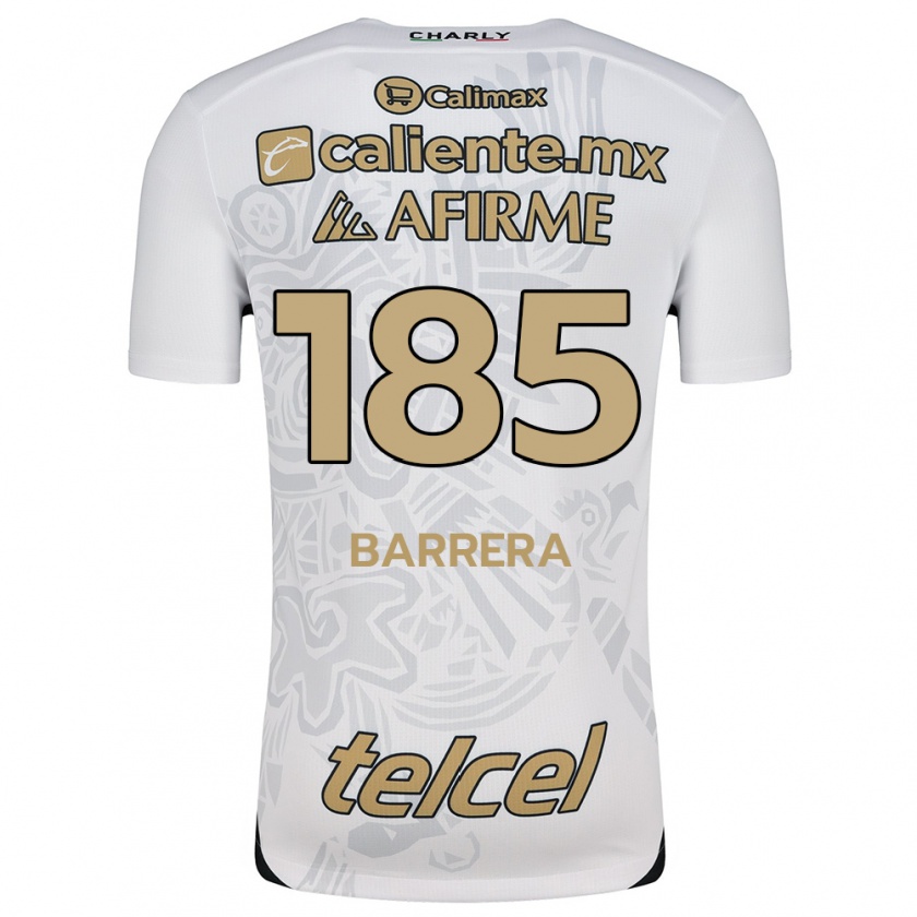 Kandiny Uomo Maglia Geonathan Barrera #185 Bianco Nero Kit Gara Away 2024/25 Maglietta