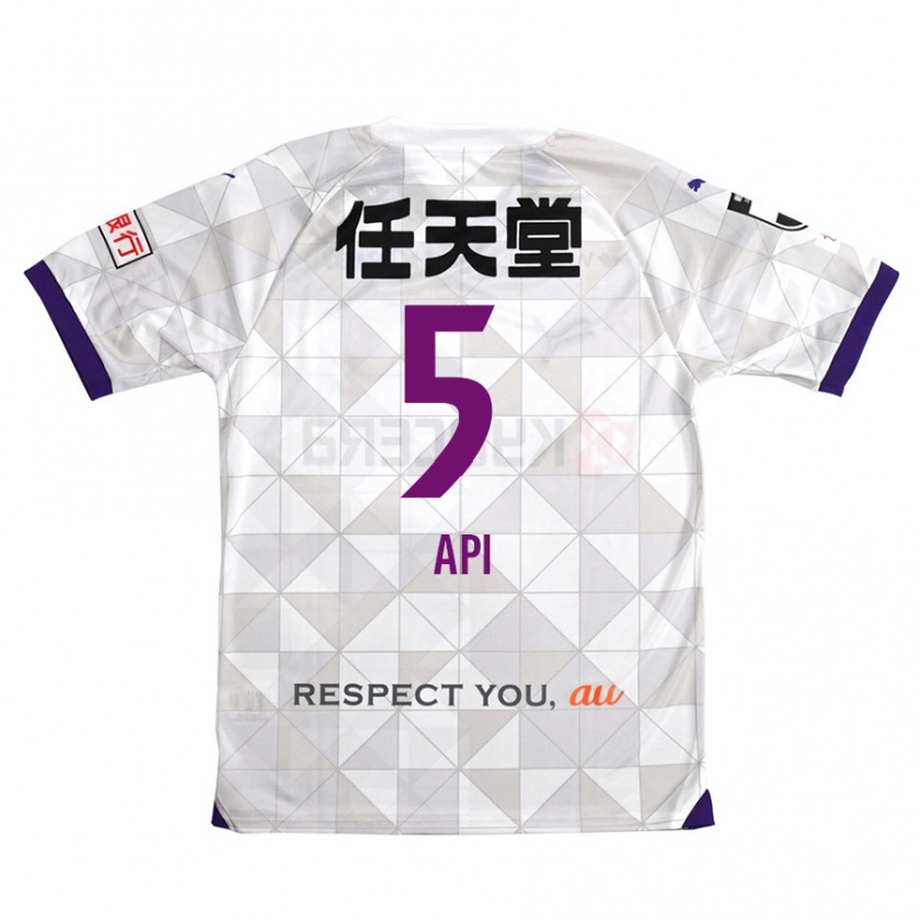 Kandiny Uomo Maglia Hisashi Appiah Tawiah #5 Bianco Viola Kit Gara Away 2024/25 Maglietta