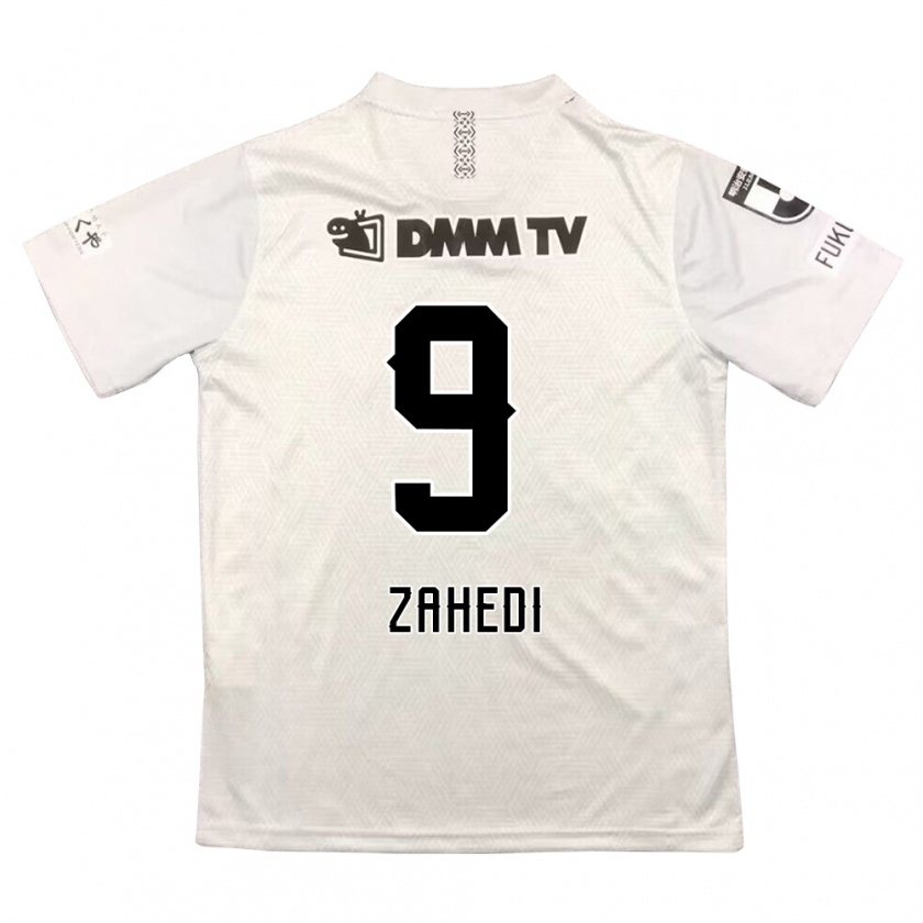 Kandiny Hombre Camiseta Shahab Zahedi #9 Gris Negro 2ª Equipación 2024/25 La Camisa