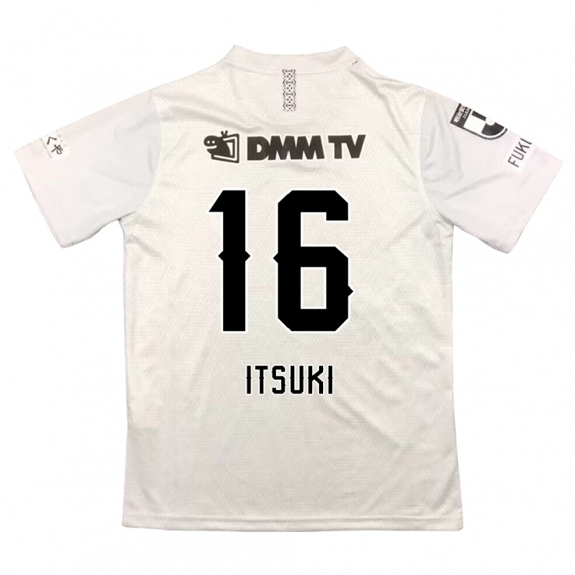 Kandiny Hombre Camiseta Itsuki Oda #16 Gris Negro 2ª Equipación 2024/25 La Camisa