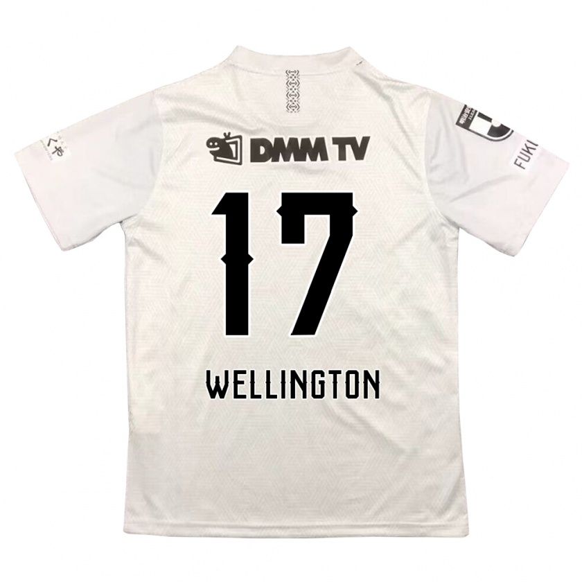 Kandiny Uomo Maglia Wellington #17 Grigio Nero Kit Gara Away 2024/25 Maglietta