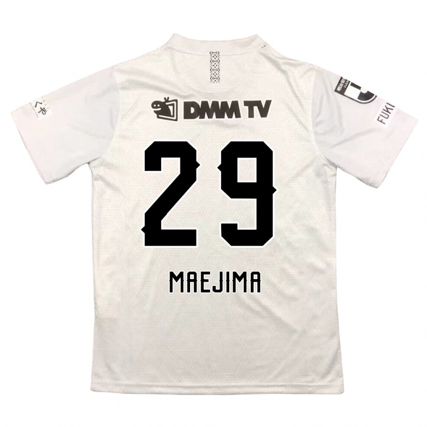 Kandiny Uomo Maglia Yota Maejima #29 Grigio Nero Kit Gara Away 2024/25 Maglietta