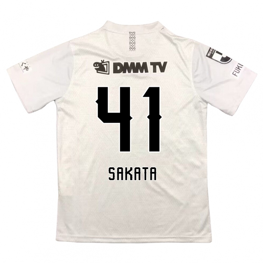 Kandiny Heren Daiki Sakata #41 Grijs Zwart Uitshirt Uittenue 2024/25 T-Shirt