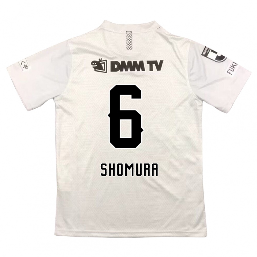 Kandiny Heren Tomoki Shomura #6 Grijs Zwart Uitshirt Uittenue 2024/25 T-Shirt