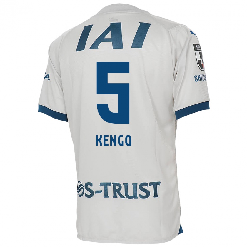 Kandiny Uomo Maglia Kengo Kitazume #5 Bianco Blu Kit Gara Away 2024/25 Maglietta