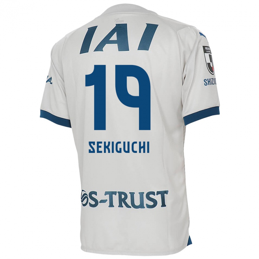 Kandiny Uomo Maglia Kota Sekiguchi #19 Bianco Blu Kit Gara Away 2024/25 Maglietta