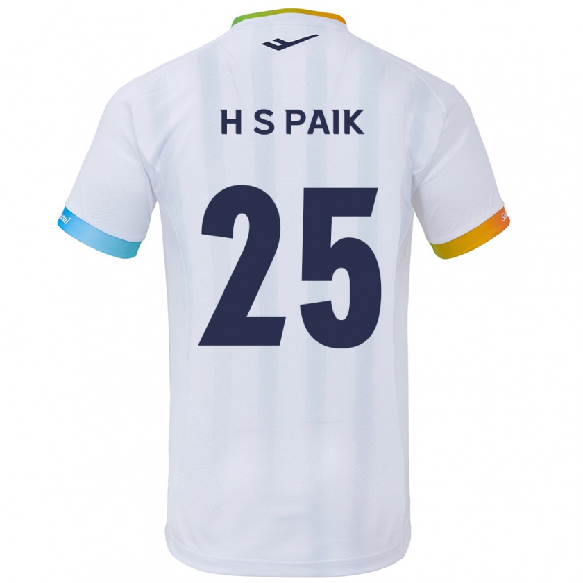 Kandiny Heren Sang-Hoon Paik #25 Wit Blauw Uitshirt Uittenue 2024/25 T-Shirt België