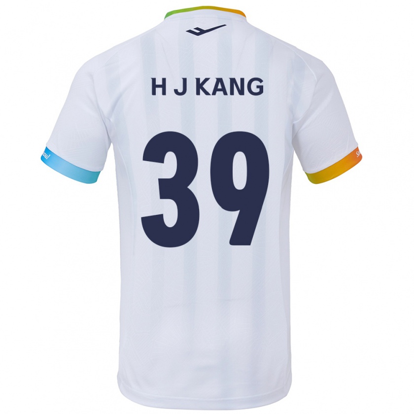 KandinyメンズJu-Hyeok Kang#39白青アウェイシャツ2024/25ジャージーユニフォーム