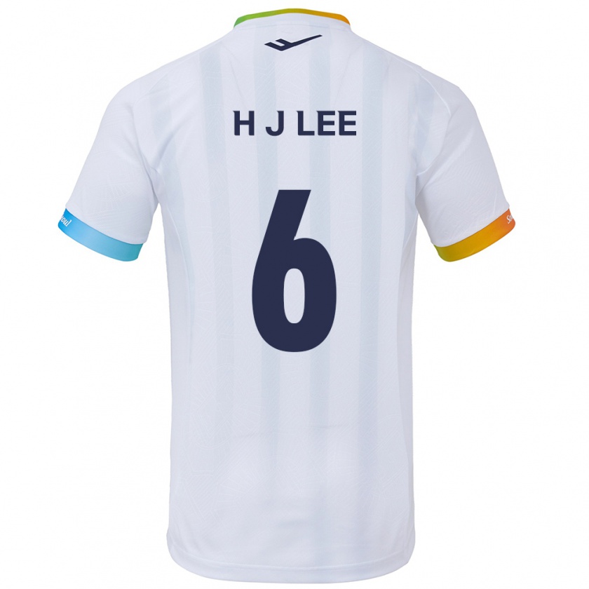 Kandiny Uomo Maglia Ju-Hwan Lee #6 Bianco Blu Kit Gara Away 2024/25 Maglietta