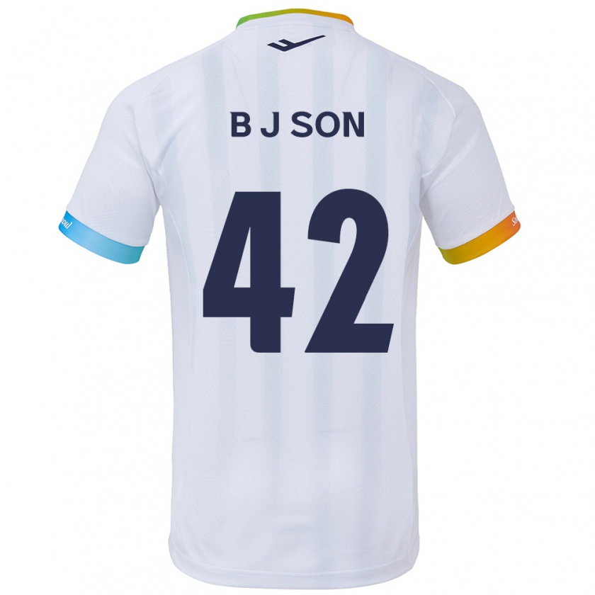 Kandiny Uomo Maglia Jeong-Beom Son #42 Bianco Blu Kit Gara Away 2024/25 Maglietta