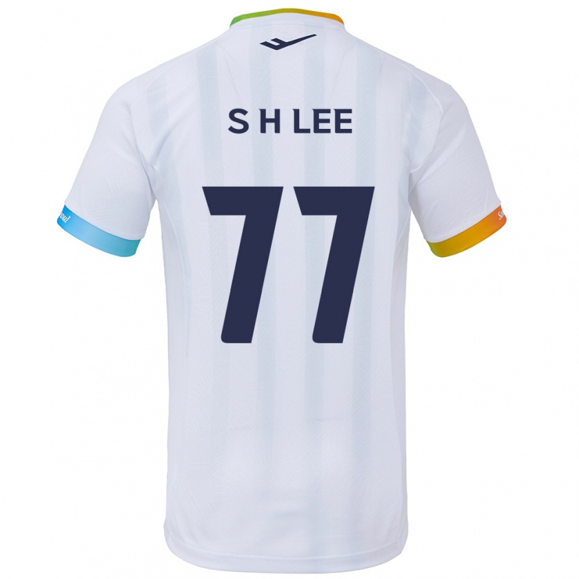 Kandiny Heren Hyeon-Seung Lee #77 Wit Blauw Uitshirt Uittenue 2024/25 T-Shirt