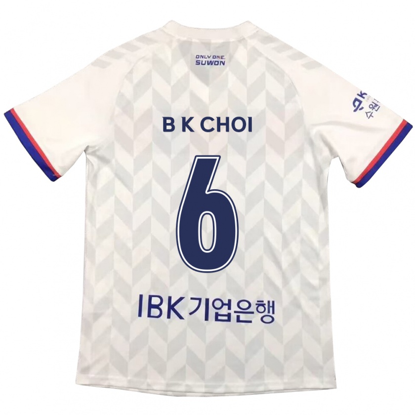 Kandiny Uomo Maglia Kyu-Baek Choi #6 Bianco Blu Kit Gara Away 2024/25 Maglietta