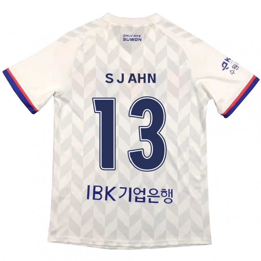 Kandiny Uomo Maglia Jun-Su Ahn #13 Bianco Blu Kit Gara Away 2024/25 Maglietta