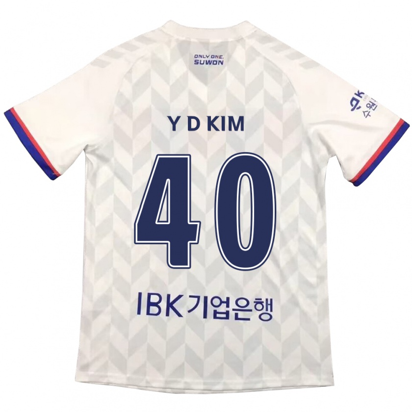 Kandiny Heren Do-Yoon Kim #40 Wit Blauw Uitshirt Uittenue 2024/25 T-Shirt België