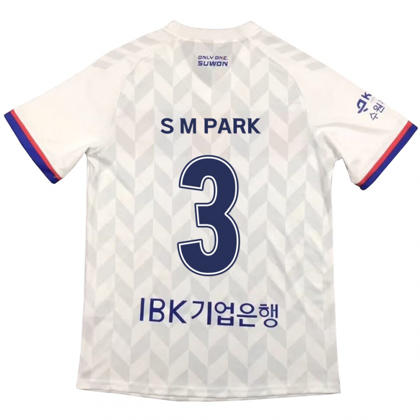 Kandiny Uomo Maglia Min-Seo Park #3 Bianco Blu Kit Gara Away 2024/25 Maglietta