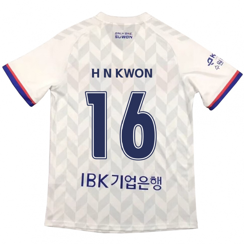 Kandiny Heren Nam-Hoon Kwon #16 Wit Blauw Uitshirt Uittenue 2024/25 T-Shirt