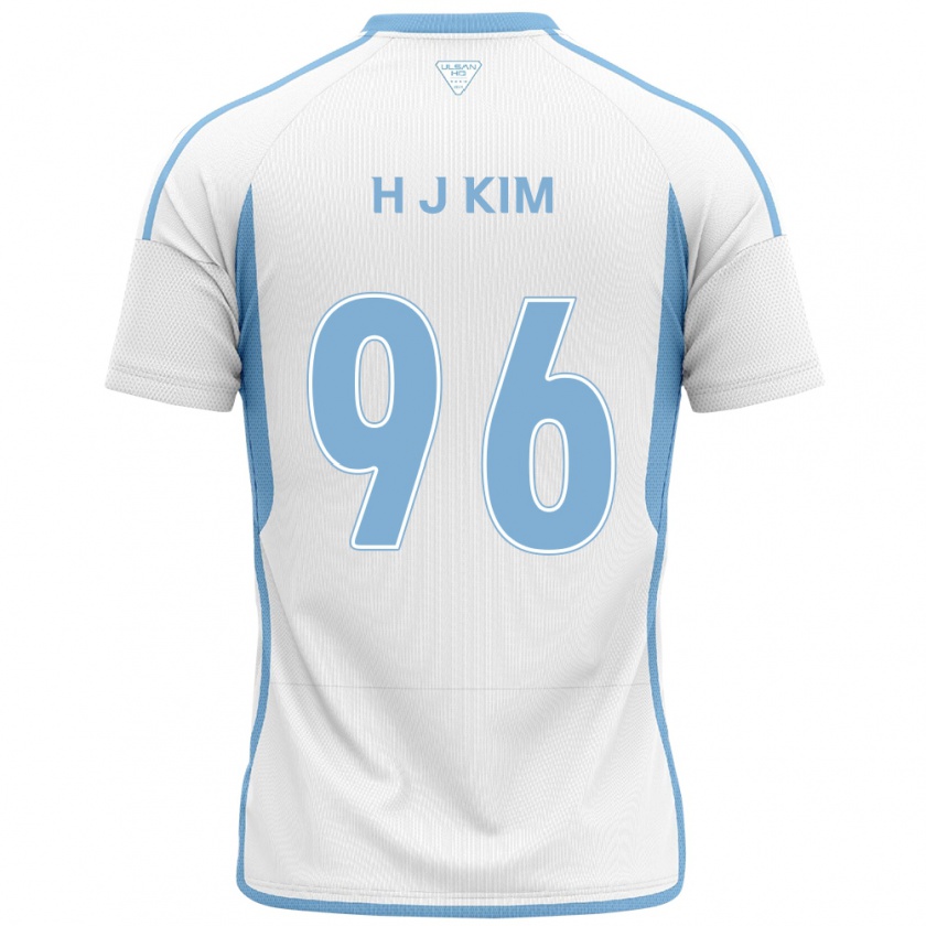 Kandiny Uomo Maglia Ji-Hyun Kim #96 Bianco Blu Kit Gara Away 2024/25 Maglietta