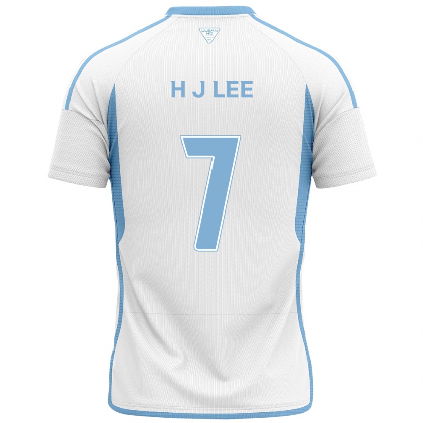 Kandiny Uomo Maglia Jae-Hun Lee #7 Bianco Blu Kit Gara Away 2024/25 Maglietta