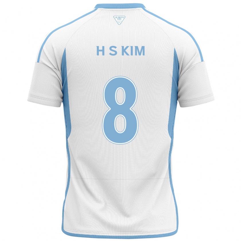 Kandiny Heren Seung-Hyun Kim #8 Wit Blauw Uitshirt Uittenue 2024/25 T-Shirt België