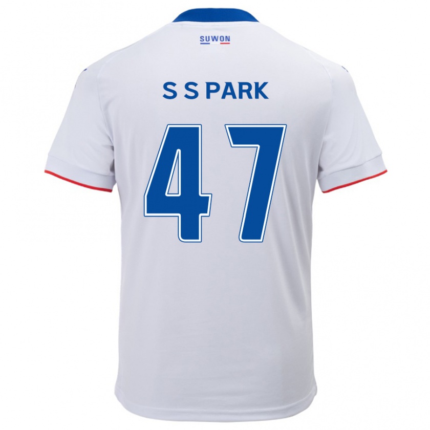 Kandiny Heren Seung-Soo Park #47 Wit Blauw Uitshirt Uittenue 2024/25 T-Shirt