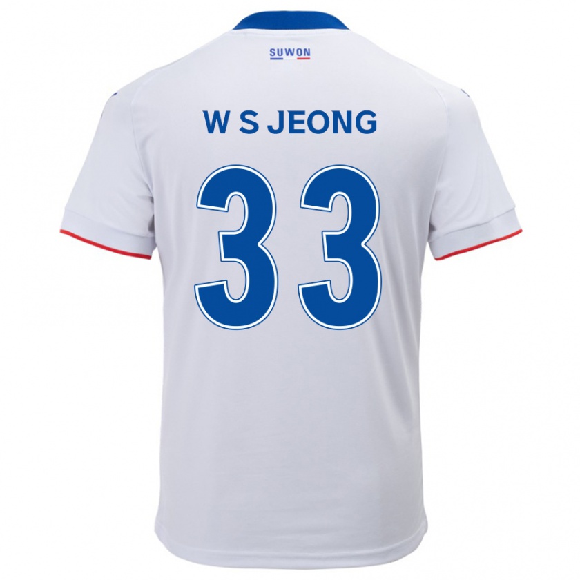 Kandiny Heren Seo-Woo Jeong #33 Wit Blauw Uitshirt Uittenue 2024/25 T-Shirt België