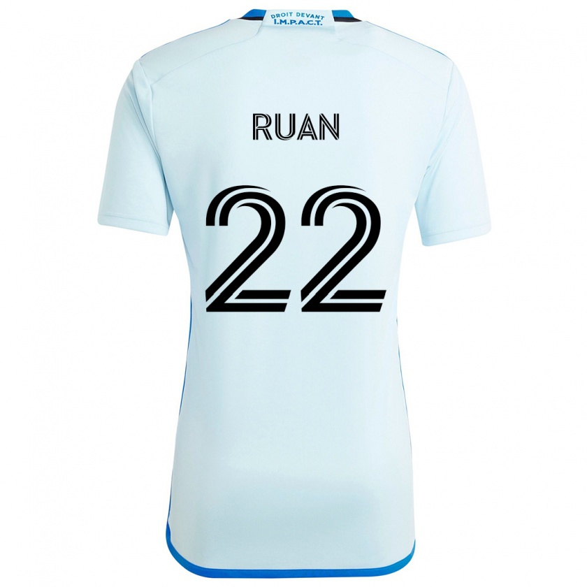 Kandiny Uomo Maglia Ruan #22 Blu Ghiaccio Kit Gara Away 2024/25 Maglietta