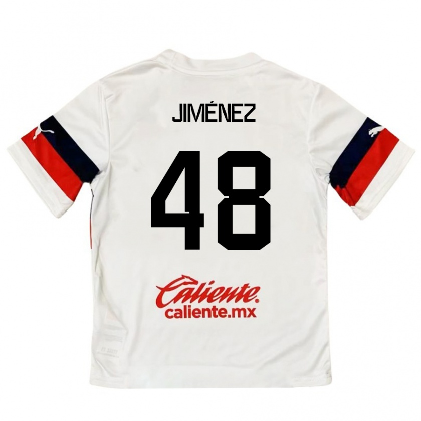 Kandiny Heren Leonardo Jiménez #48 Wit Rood Uitshirt Uittenue 2024/25 T-Shirt