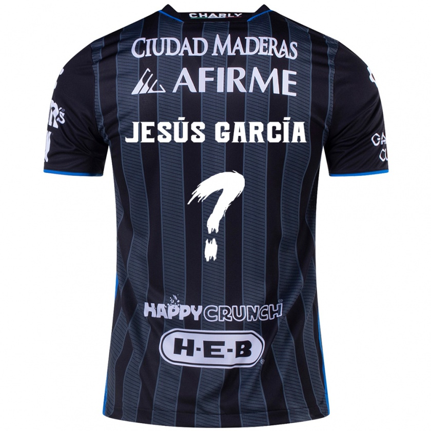 Kandiny Hombre Camiseta Jesús García #0 Blanco Negro 2ª Equipación 2024/25 La Camisa